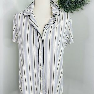 Soma Cool Nights PJ Short Sleeve Pajama Top Large